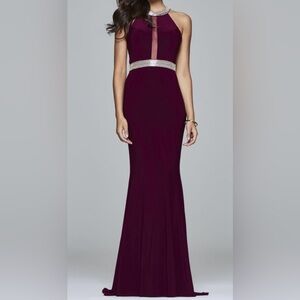 Faviana Prom gown style 7910 - size 8 - Bordeaux color worn once no alterations